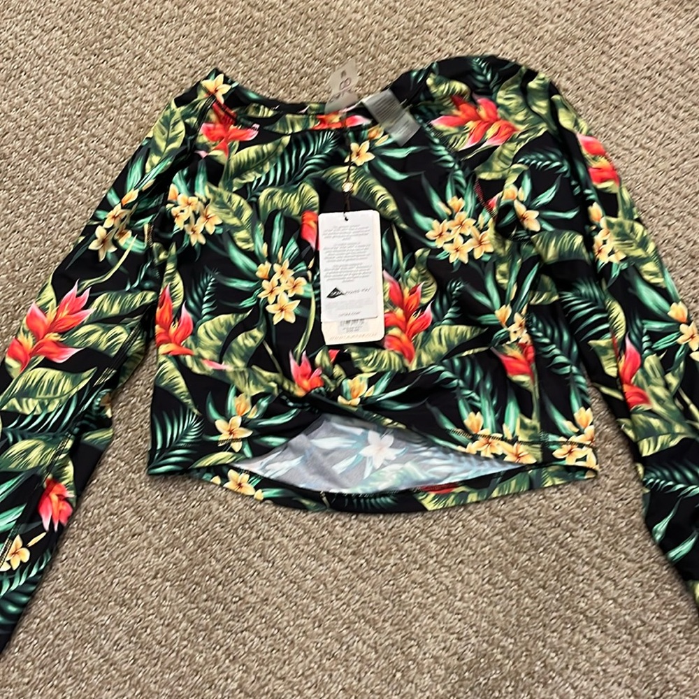 NWT calia cropped swim top